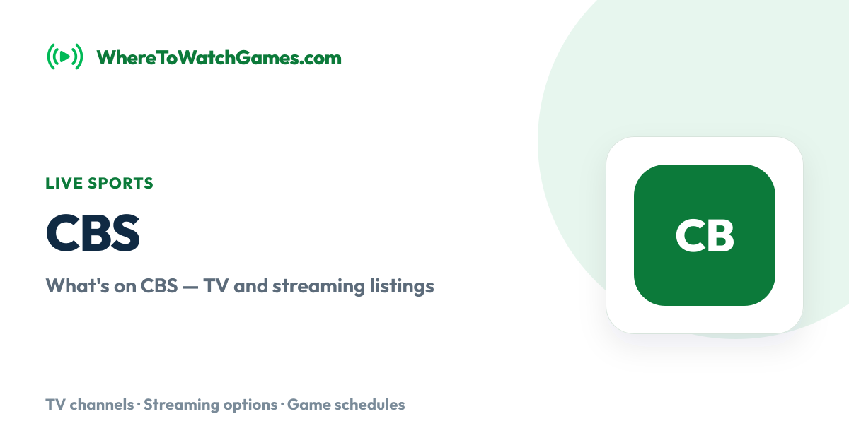 Where to Watch Live Sports on CBS