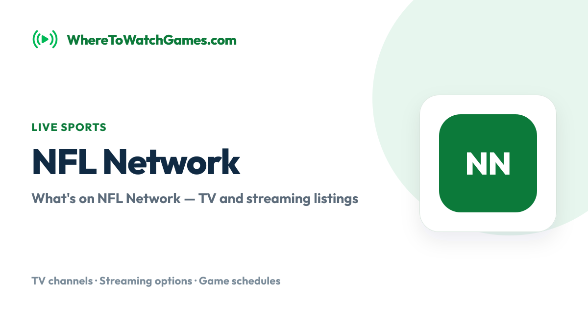 Where to Watch Live Sports on NFL Network