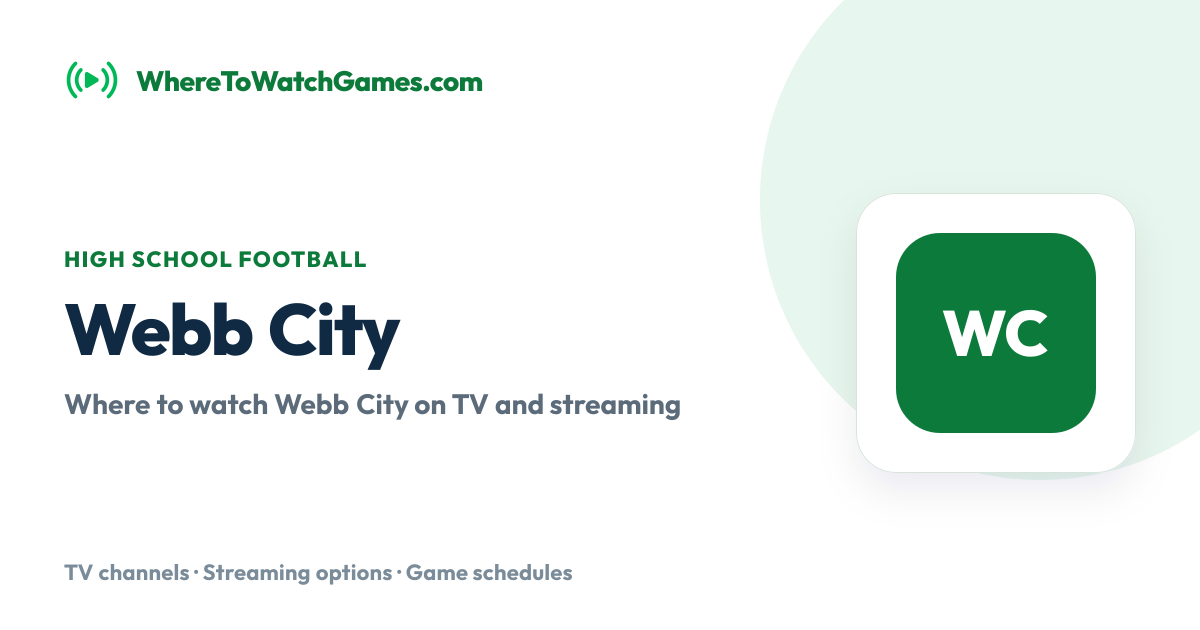 Where to Watch Webb City: Live TV & Streaming Schedule